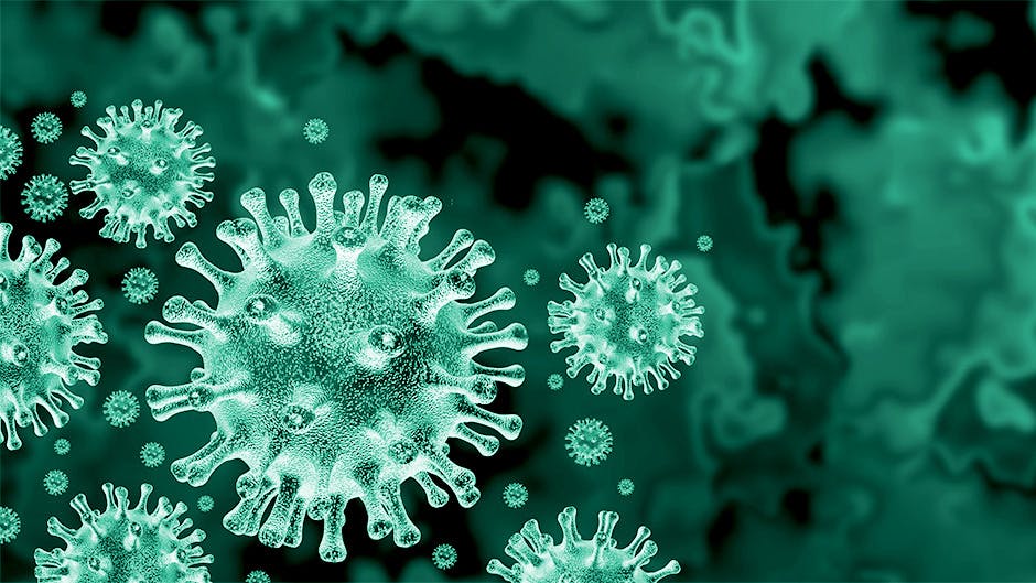 Ilustración coronavirus vista microscopio